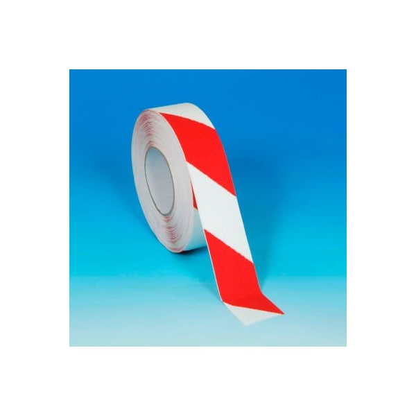 Heskins Llc Heskins Hazard Safety Grip Anti Slip Tape, Red/White, 2" x 60', 60 Grit 3401005000060AUA - main